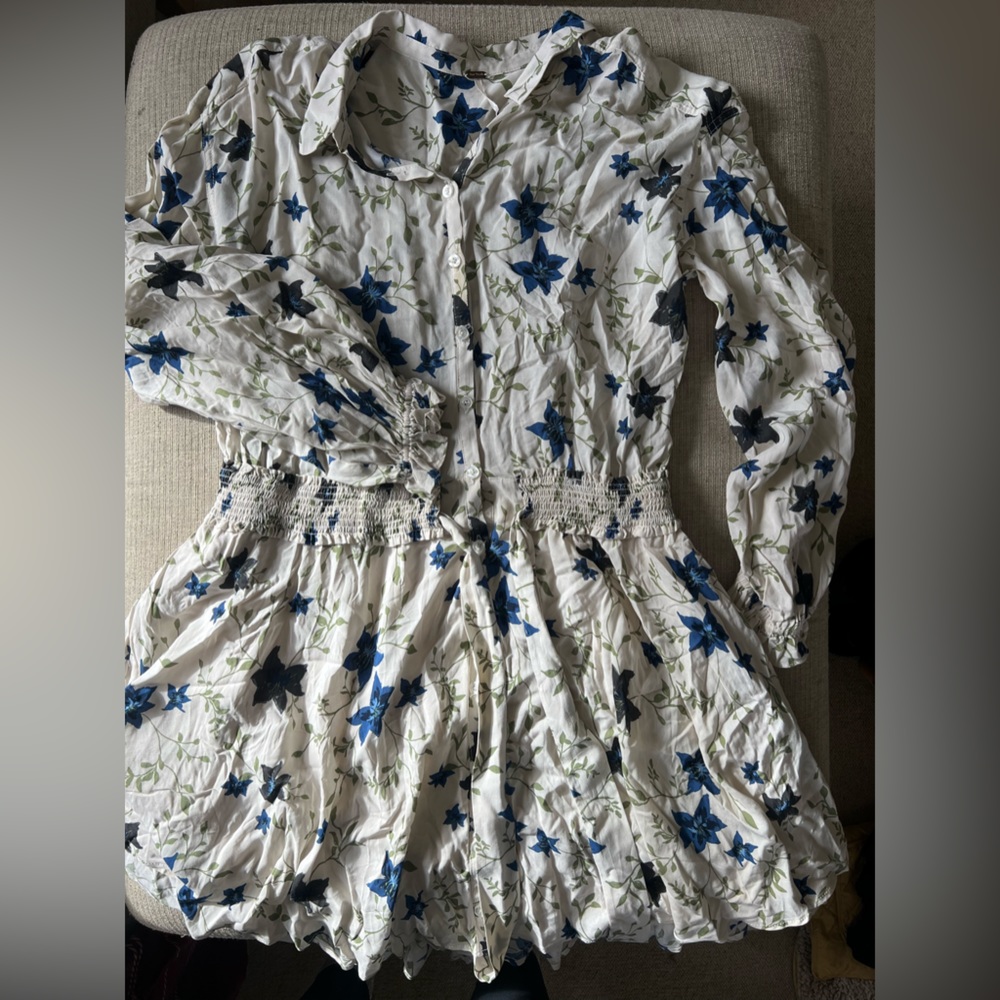 Free people long sleeve floral dress